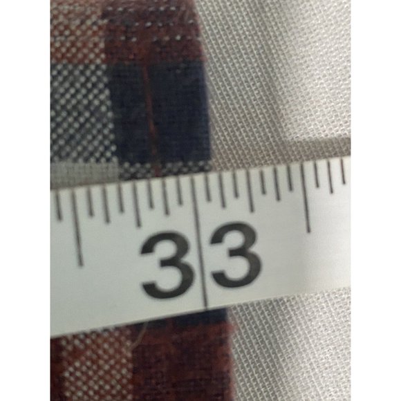 Vans Men’s Heavy Duty Flannel Red Maroon Shirt Long Sleeve Button Size Large - Picture 4 of 8